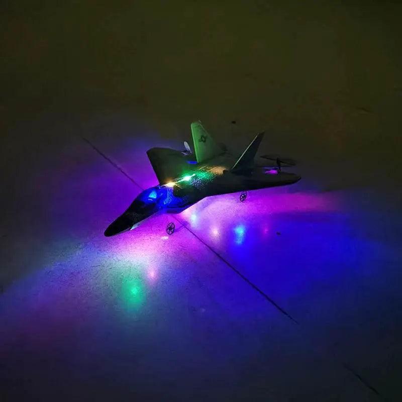  2024 Top P530 2.4G 2CH RC Airplane Raptor F22 Warplane LED Light Gyroscope Toy Gift for Boys Easy Flying -  ToylandEU™