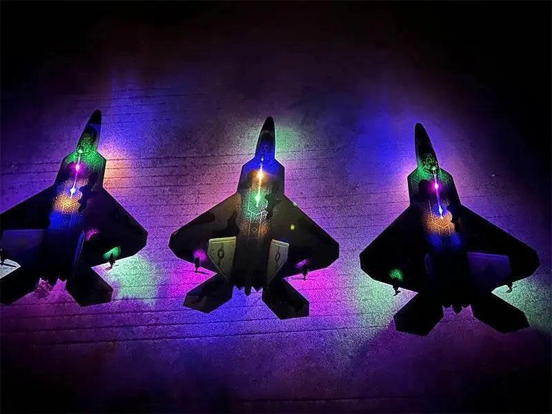  2024 Top P530 2.4G 2CH RC Airplane Raptor F22 Warplane LED Light Gyroscope Toy Gift for Boys Easy Flying -  ToylandEU™
