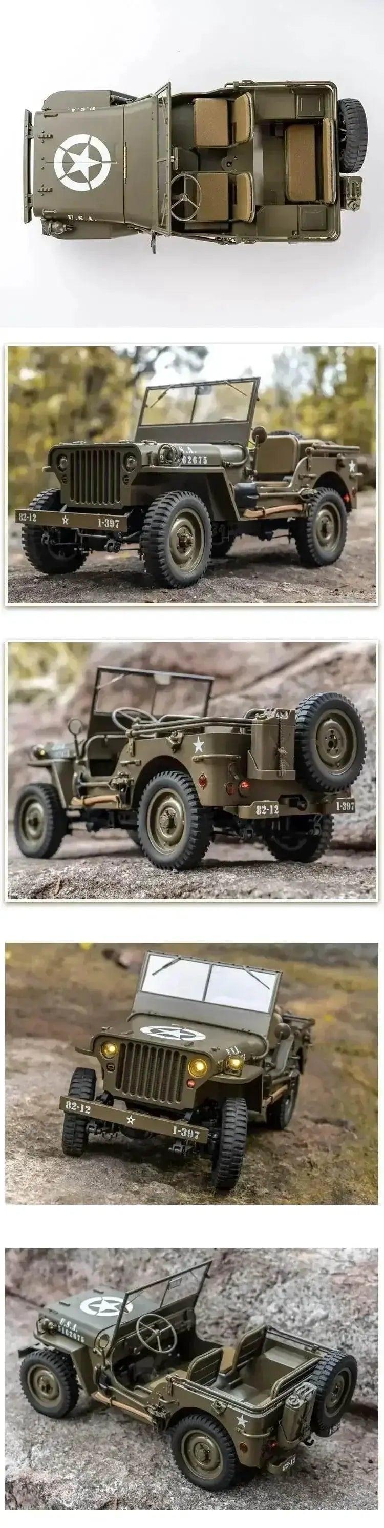  RC 2025 1:12 Scale 1941 Willys MB RC Crawler Jeep - 4WD Ready-to-Run Military Buggy for Adults and Kids -  ToylandEU™