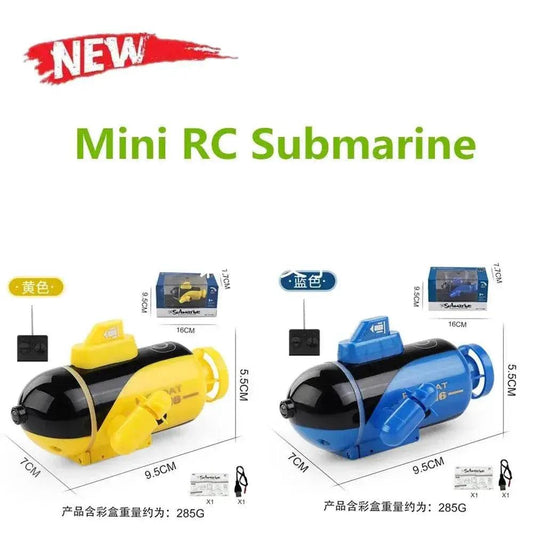  RC 2025 Upgraded Mini RC Submarine - Waterproof & Rechargeable Diving Toy for Kids - Perfect Gift Simulation Model -  ToylandEU™