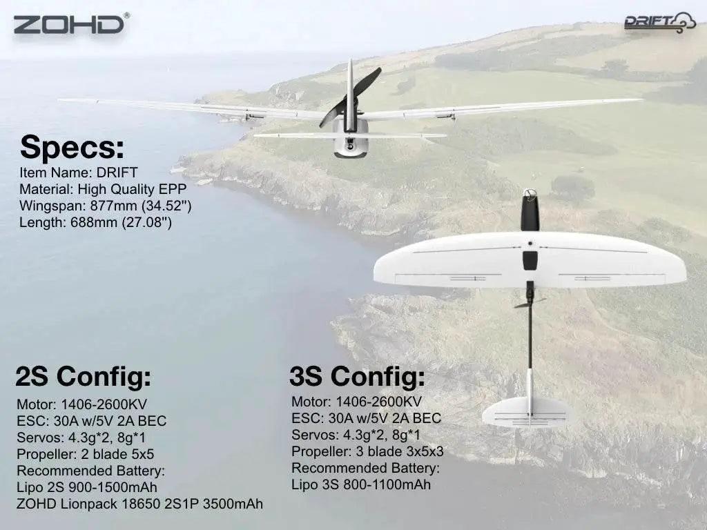  Drift 877mm Wingspan FPV Glider AIO EPP RC Airplane PNP -  ToylandEU™