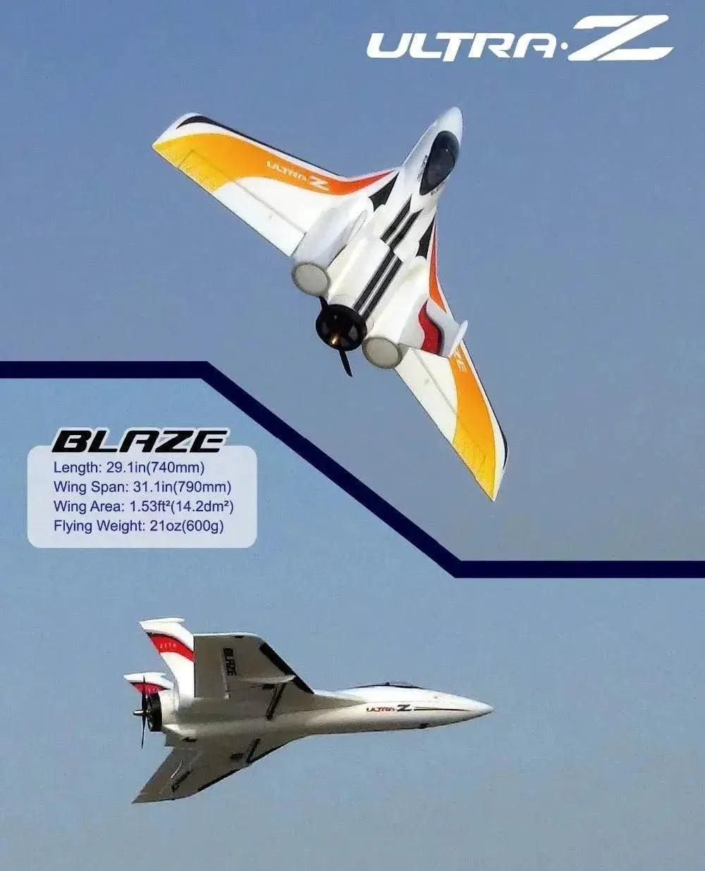  RC EPO Flying Wing Pusher RC Airplane with 790mm Wingspan - Ultra-Z Astro/Blaze Model Kit or PNP Set -  ToylandEU™