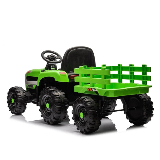  RC 24V Electric Ride-On Tractor with Remote Control & Trailer for Kids -  ToylandEU™