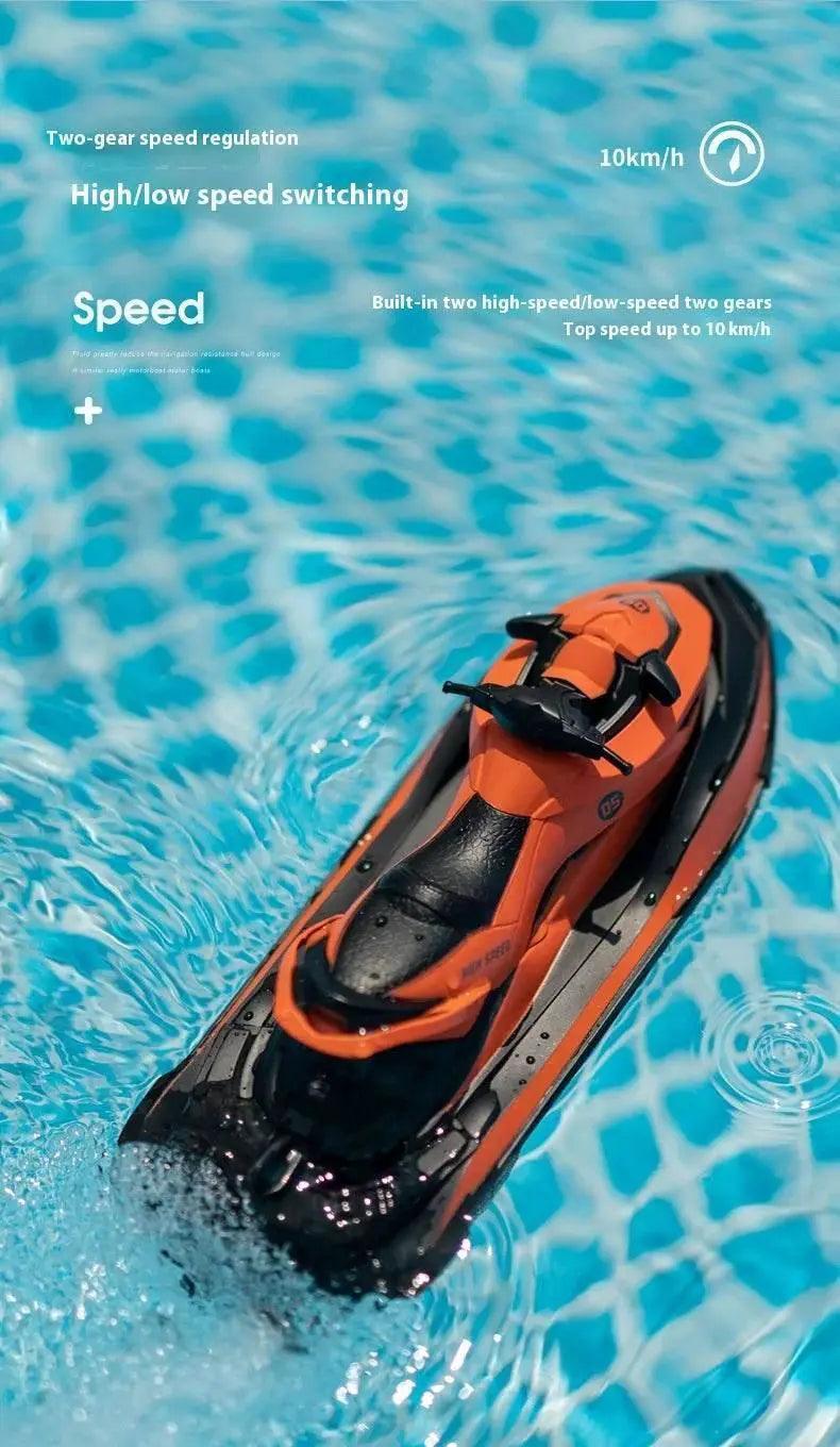  RC High-Speed LM13-A Mini RC Jet Ski - 2.4G Remote Control Electric Motorboat for Kids -  ToylandEU™