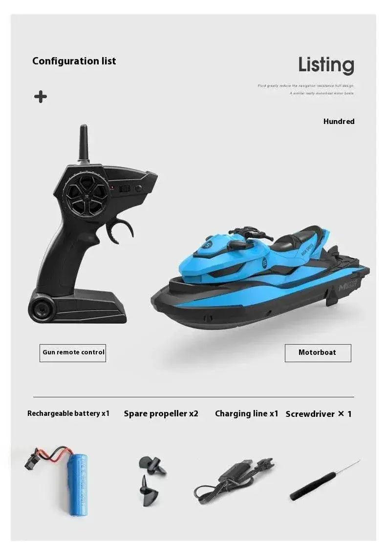  RC High-Speed LM13-A Mini RC Jet Ski - 2.4G Remote Control Electric Motorboat for Kids -  ToylandEU™