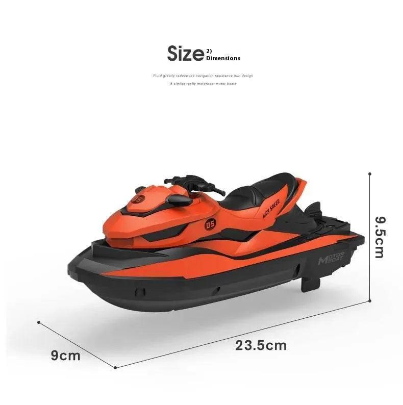  RC High-Speed LM13-A Mini RC Jet Ski - 2.4G Remote Control Electric Motorboat for Kids -  ToylandEU™