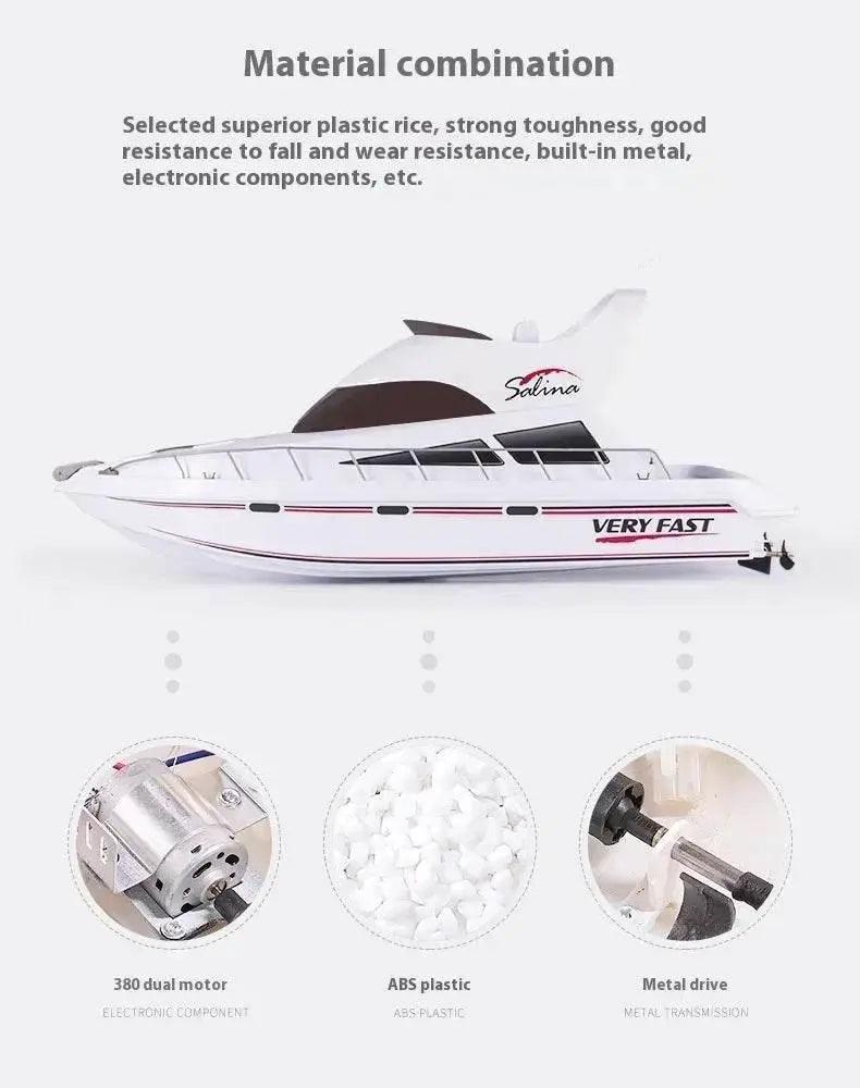  RC High-Speed Luxury Remote Control Yacht Model 3867 -  Outdoor Speedboat Gift for Kids -  ToylandEU™