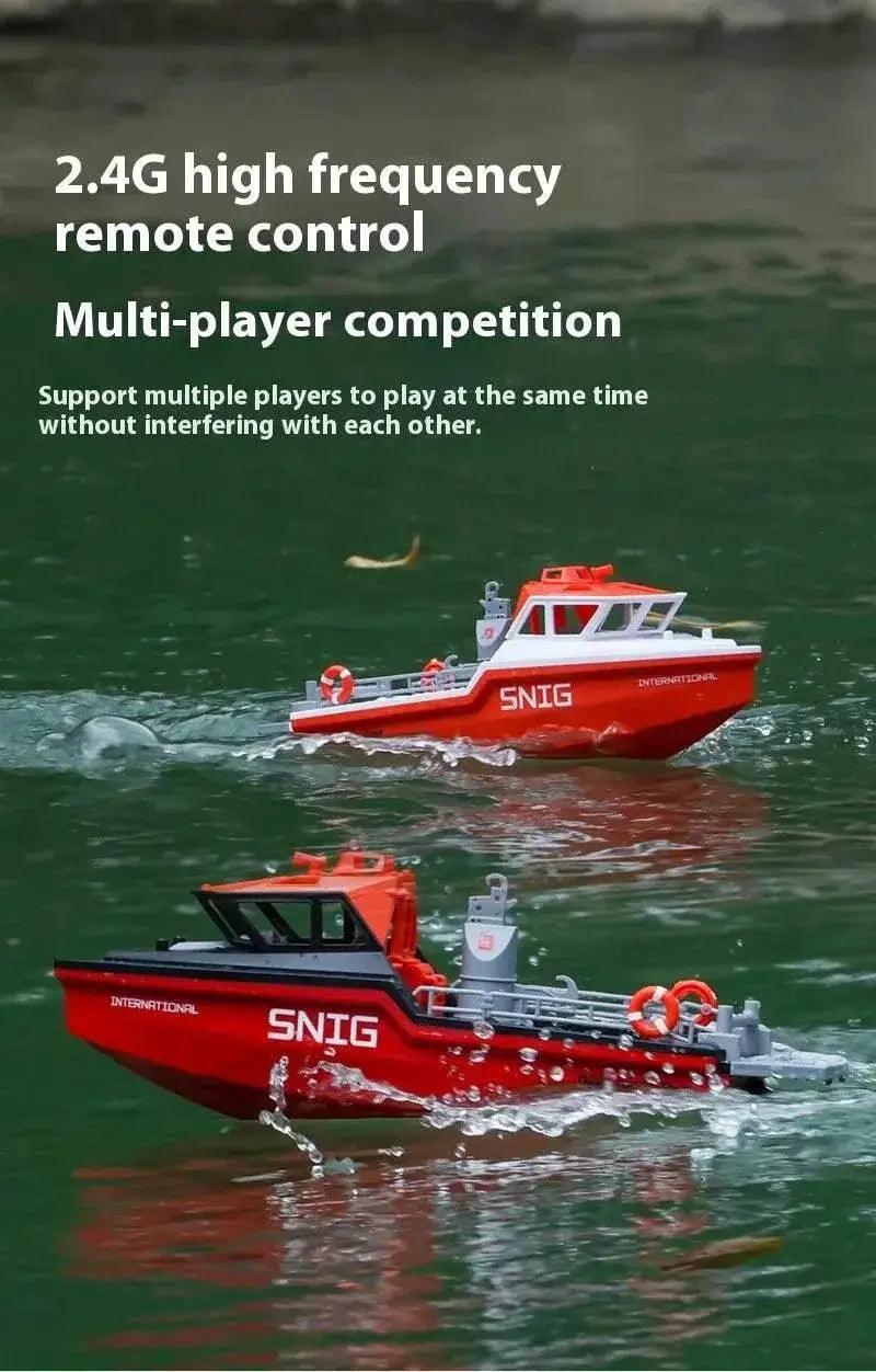  RC High-Speed Remote Control Rescue Tugboat 694 - 2.4G Wireless Brushless RC Toy for Kids' Gifts -  ToylandEU™