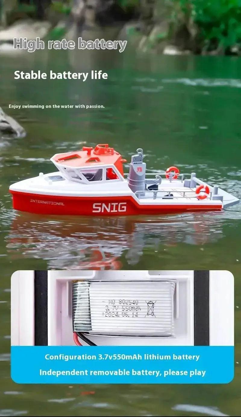  RC High-Speed Remote Control Rescue Tugboat 694 - 2.4G Wireless Brushless RC Toy for Kids' Gifts -  ToylandEU™