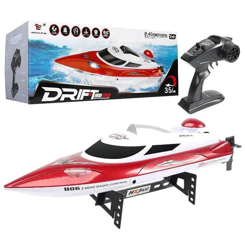  RC High-Speed Remote Control Speedboat with Night Light and Capsize Reset - Ideal Gift for Kids (Model HJ806) -  ToylandEU™