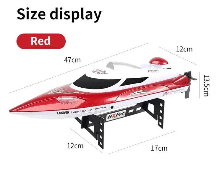  RC High-Speed Remote Control Speedboat with Night Light and Capsize Reset - Ideal Gift for Kids (Model HJ806) -  ToylandEU™