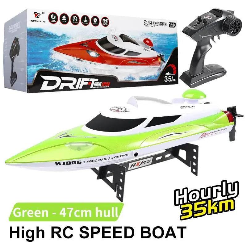  RC High-Speed Remote Control Speedboat with Night Light and Capsize Reset - Ideal Gift for Kids (Model HJ806) -  ToylandEU™