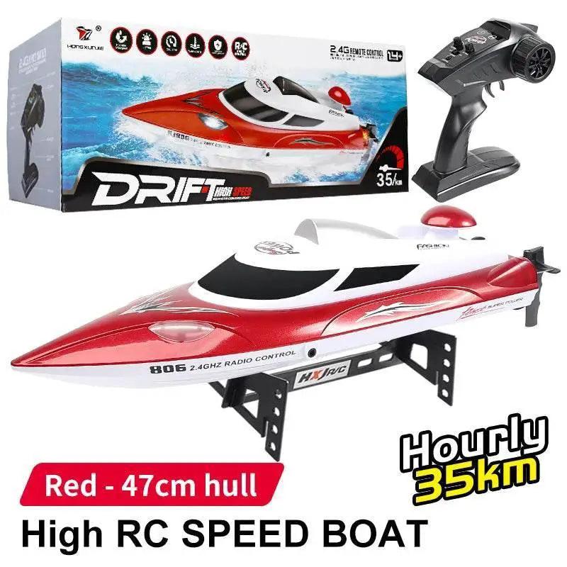  RC High-Speed Remote Control Speedboat with Night Light and Capsize Reset - Ideal Gift for Kids (Model HJ806) -  ToylandEU™