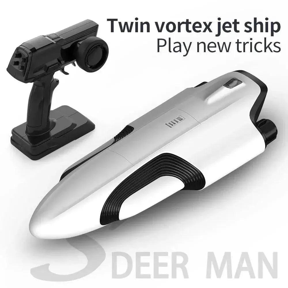  RC High-Speed S2 Remote Control Ship with Double Vortex Spray - Fast Overturning Reset Water Toy for Kids -  ToylandEU™
