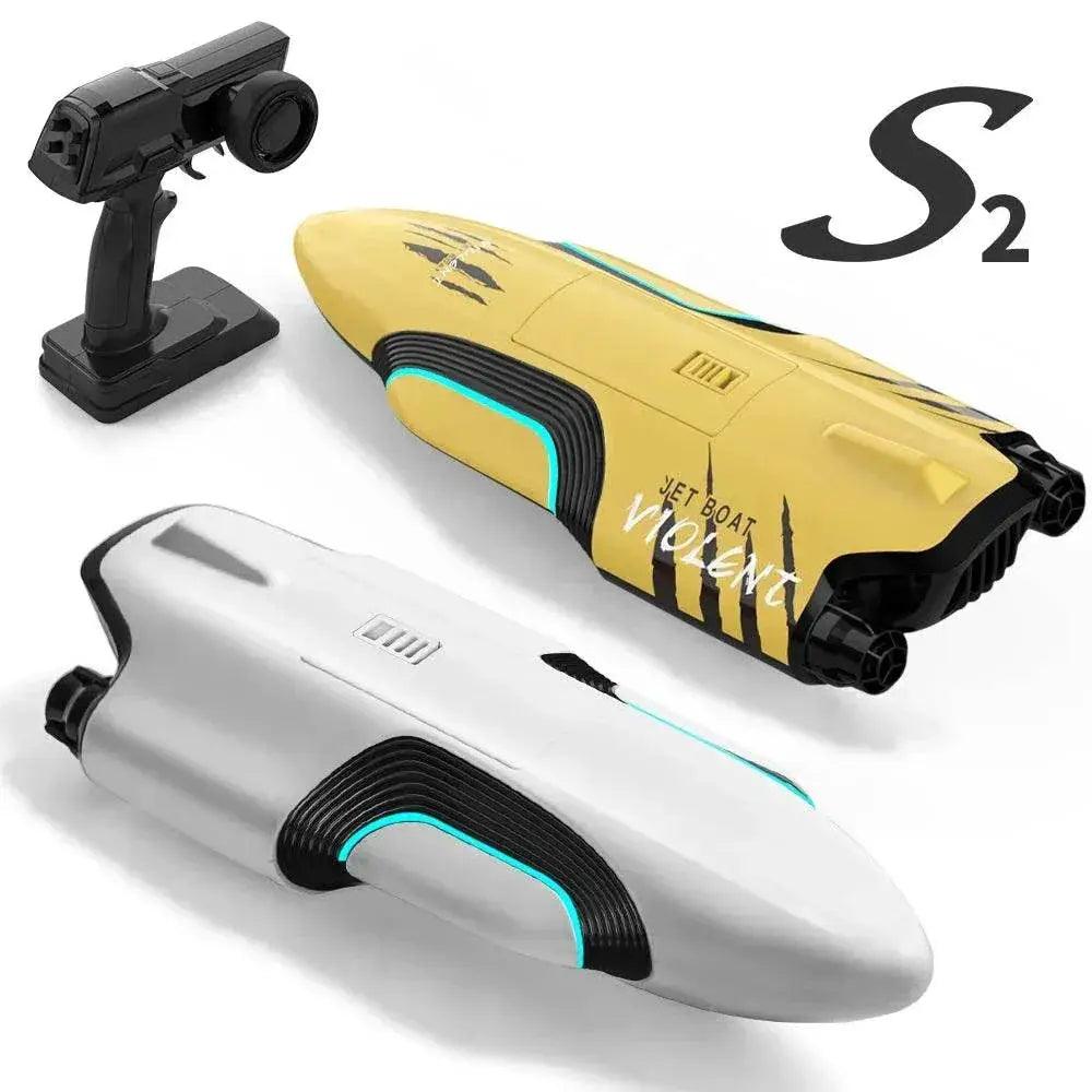  RC High-Speed S2 Remote Control Ship with Double Vortex Spray - Fast Overturning Reset Water Toy for Kids -  ToylandEU™