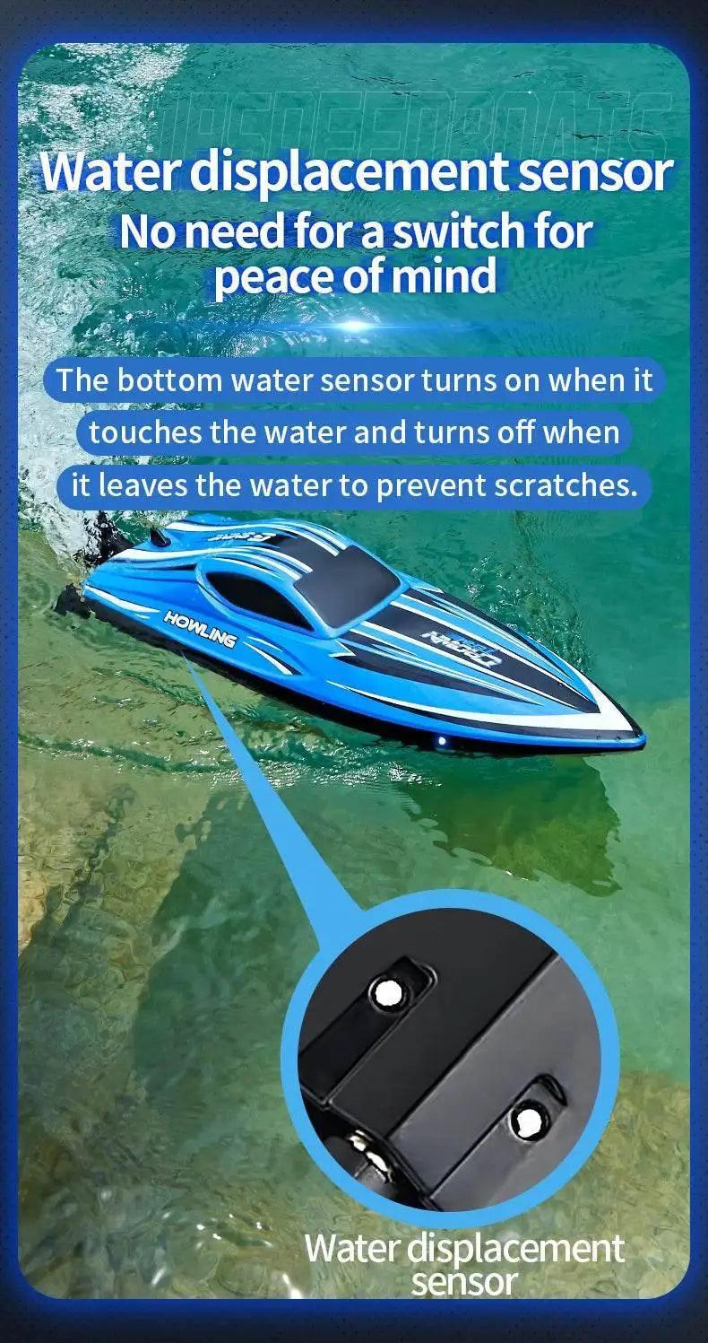  RC JJRC Hj818 High-Speed Remote-Control Electric Speedboat for Kids - Waterproof Competitive Racing Toy -  ToylandEU™