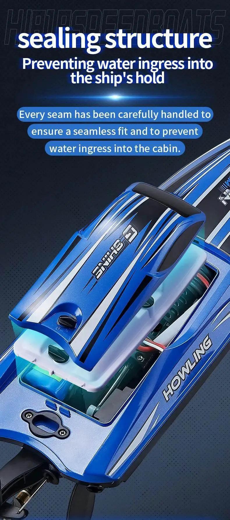  RC JJRC Hj818 High-Speed Remote-Control Electric Speedboat for Kids - Waterproof Competitive Racing Toy -  ToylandEU™