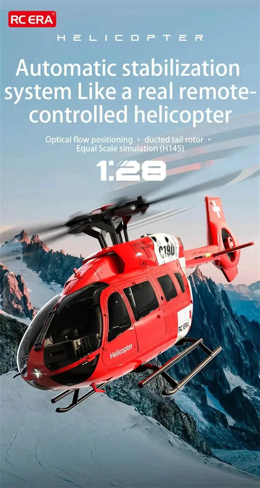  RC JJRC RC Helicopter C190 1:30 Scale 2.4G 6CH with Gyro & Optical Flow, Altitude Hold, RTF -  ToylandEU™