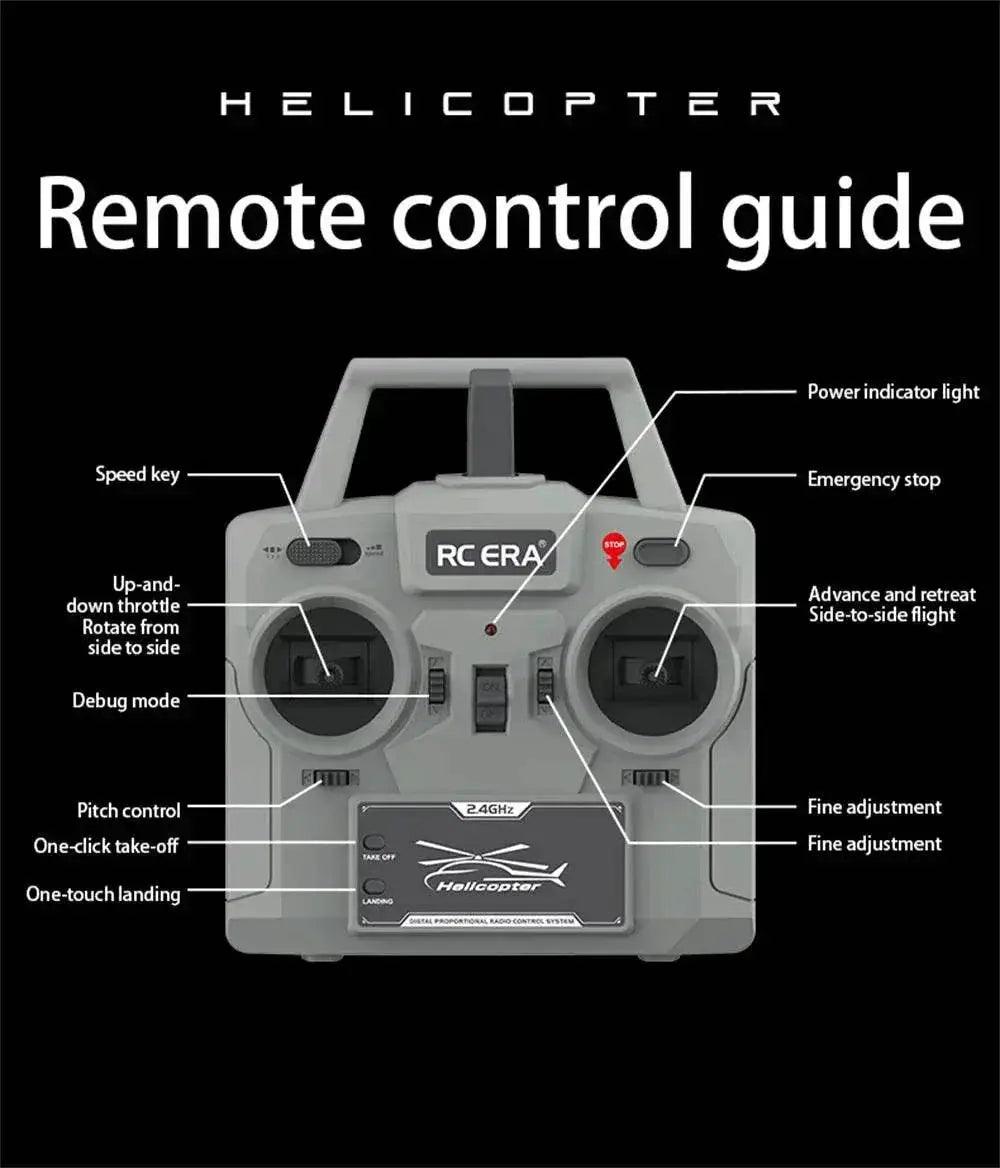  RC JJRC RC Helicopter C190 1:30 Scale 2.4G 6CH with Gyro & Optical Flow, Altitude Hold, RTF -  ToylandEU™