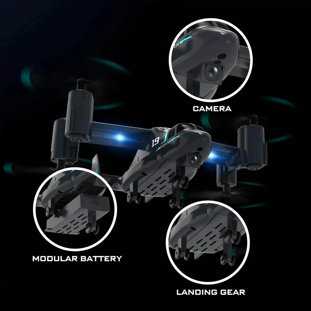  RC LM19 WiFi FPV Quadcopter Drone with 480P Camera - Remote Control Helicopter for Kids and Beginners -  ToylandEU™