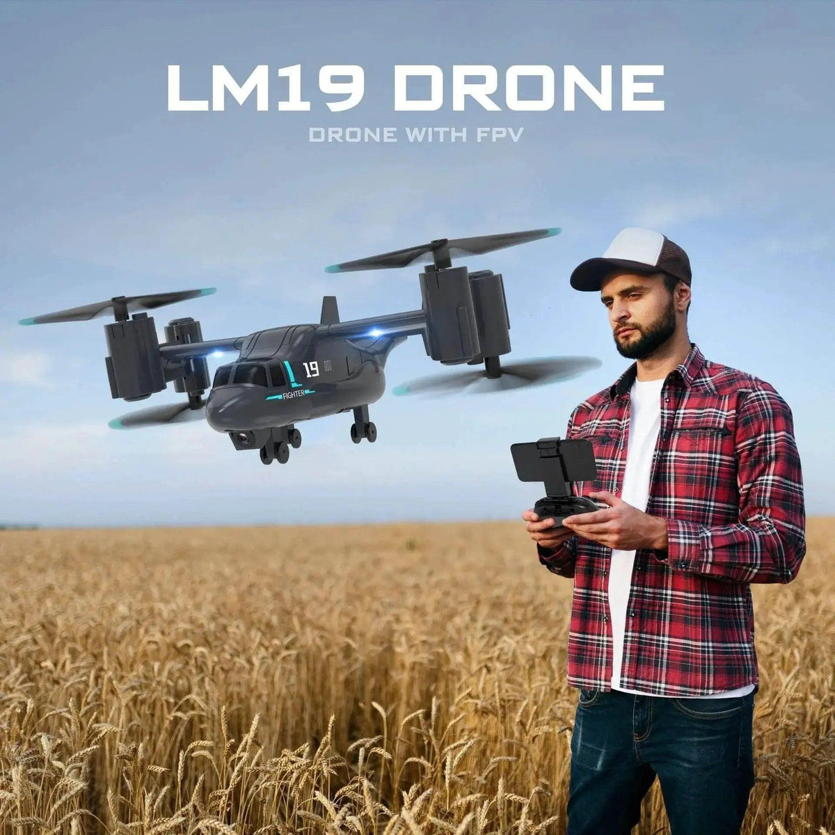  RC LM19 WiFi FPV Quadcopter Drone with 480P Camera - Remote Control Helicopter for Kids and Beginners -  ToylandEU™