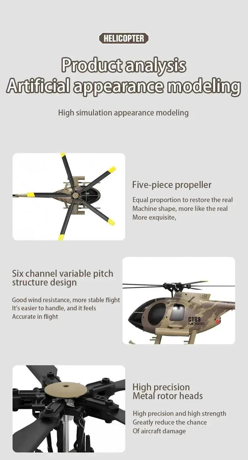  RC RC 1:28 C189 Brushless Dual-Motor Remote Helicopter with 6-Axis Gyro and One-Click Takeoff/Landing -  ToylandEU™
