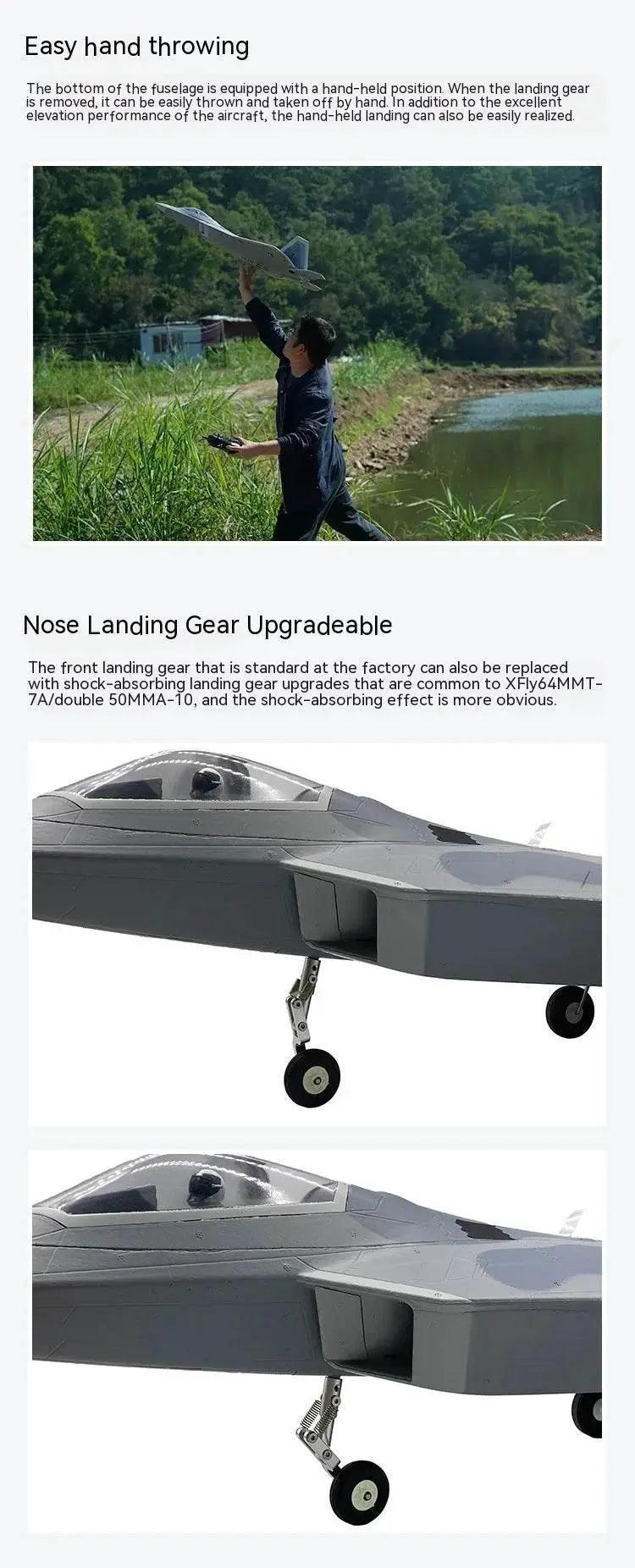  RC RC F-22 Raptor 4s Electric Remote Control Airplane Toy - 40mm Twin Engine Model -  ToylandEU™
