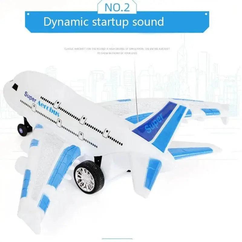  RC Remote Control Electric Airplane Toy for Kids - Musical Lighting and DIY Features for Outdoor Fun -  ToylandEU™