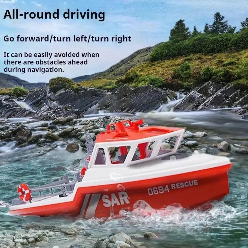  RC 1/32 Scale Remote Control Rescue Tugboat - High-Speed Brushless Charging Toy for Ages 14+ -  ToylandEU™