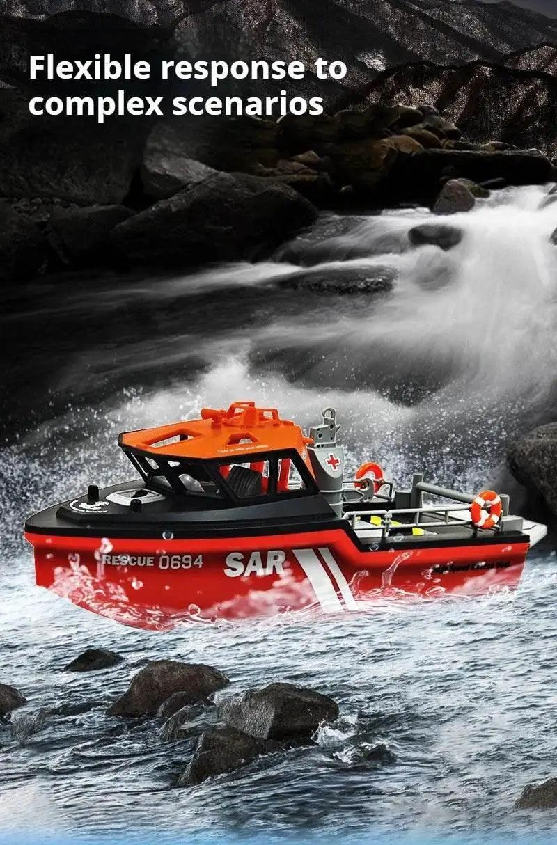  RC 1/32 Scale Remote Control Rescue Tugboat - High-Speed Brushless Charging Toy for Ages 14+ -  ToylandEU™