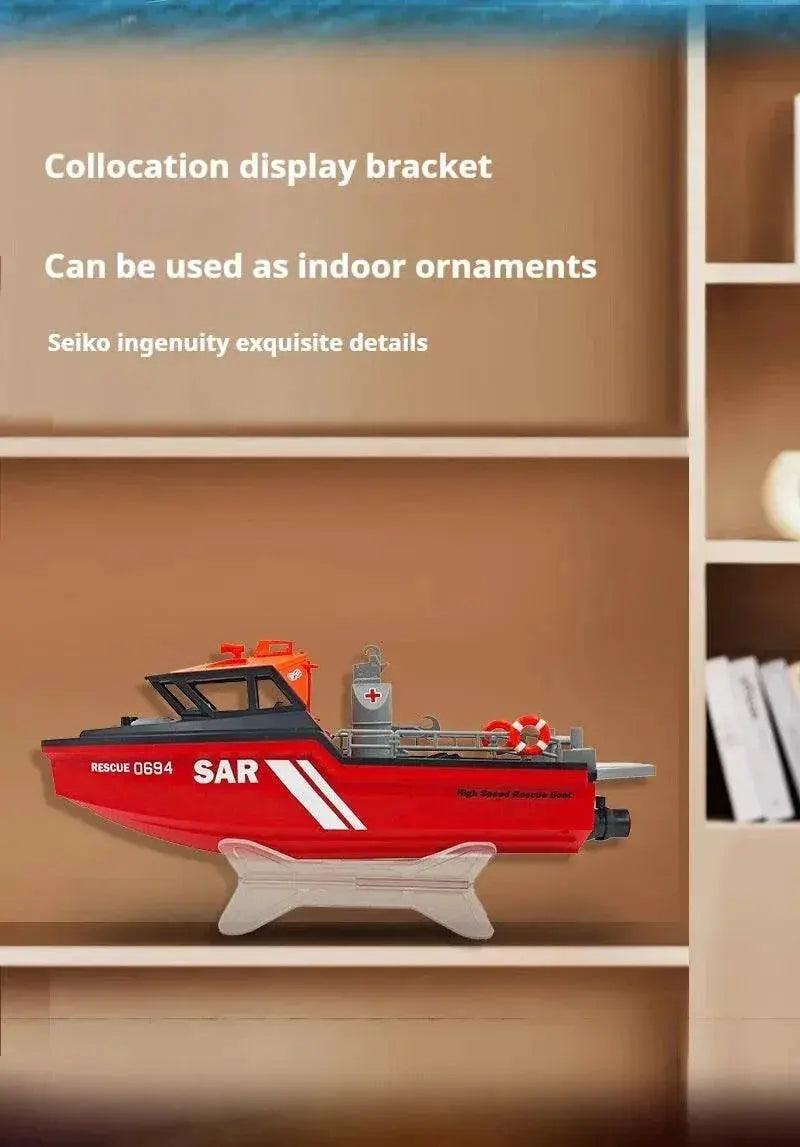  RC 1/32 Scale Remote Control Rescue Tugboat - High-Speed Brushless Charging Toy for Ages 14+ -  ToylandEU™