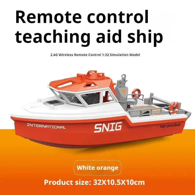  RC 1/32 Scale Remote Control Rescue Tugboat - High-Speed Brushless Charging Toy for Ages 14+ -  ToylandEU™