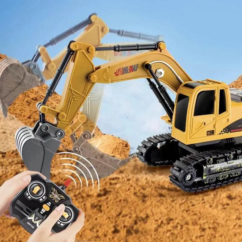  RC Remote-Controlled Alloy Excavator Toy with Digger and Crane for Kids -  ToylandEU™