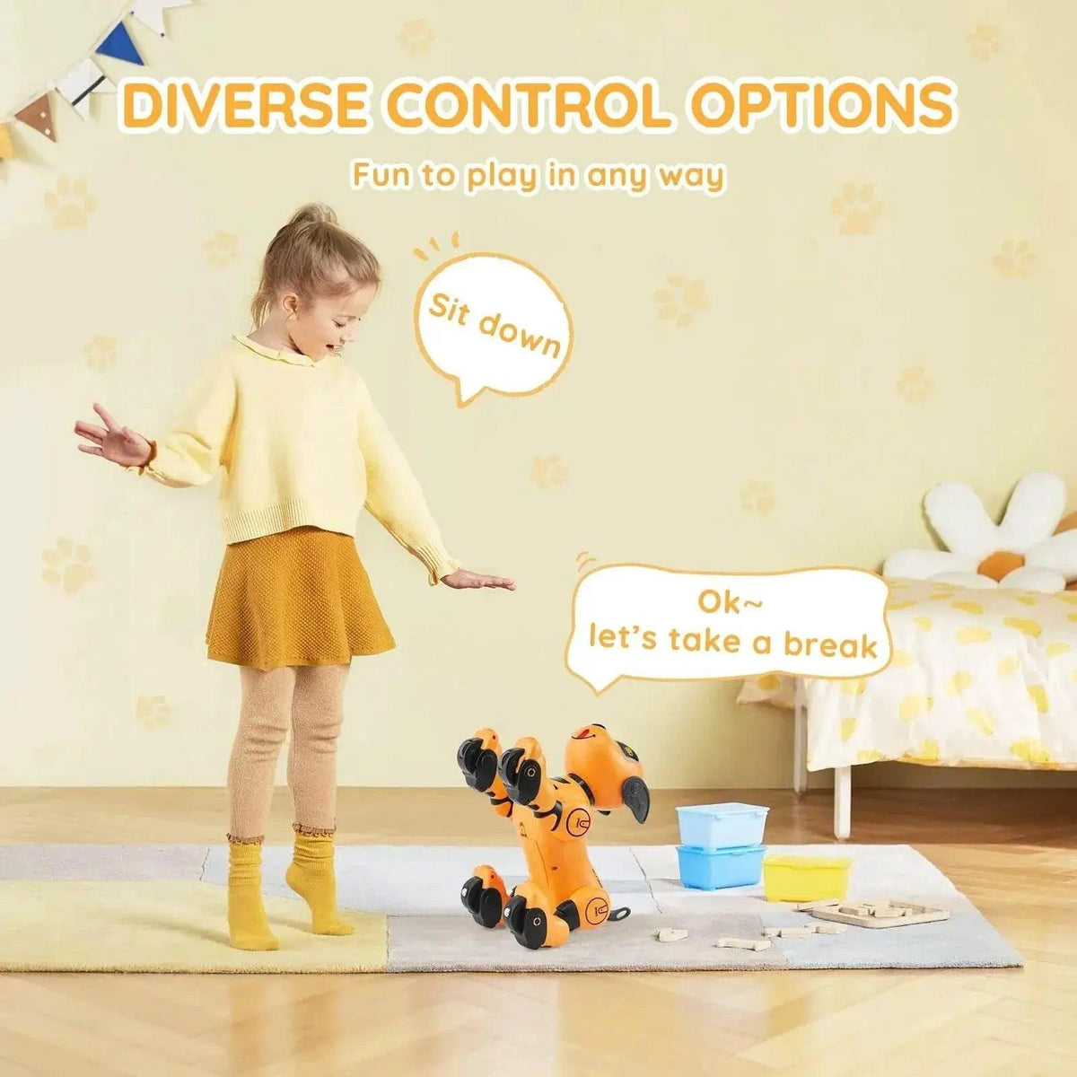  RC VEVOR Interactive Programmable Robotic Dog Toy for Kids - Singing, Dancing, and Remote Control Fun for Ages 3+ -  ToylandEU™