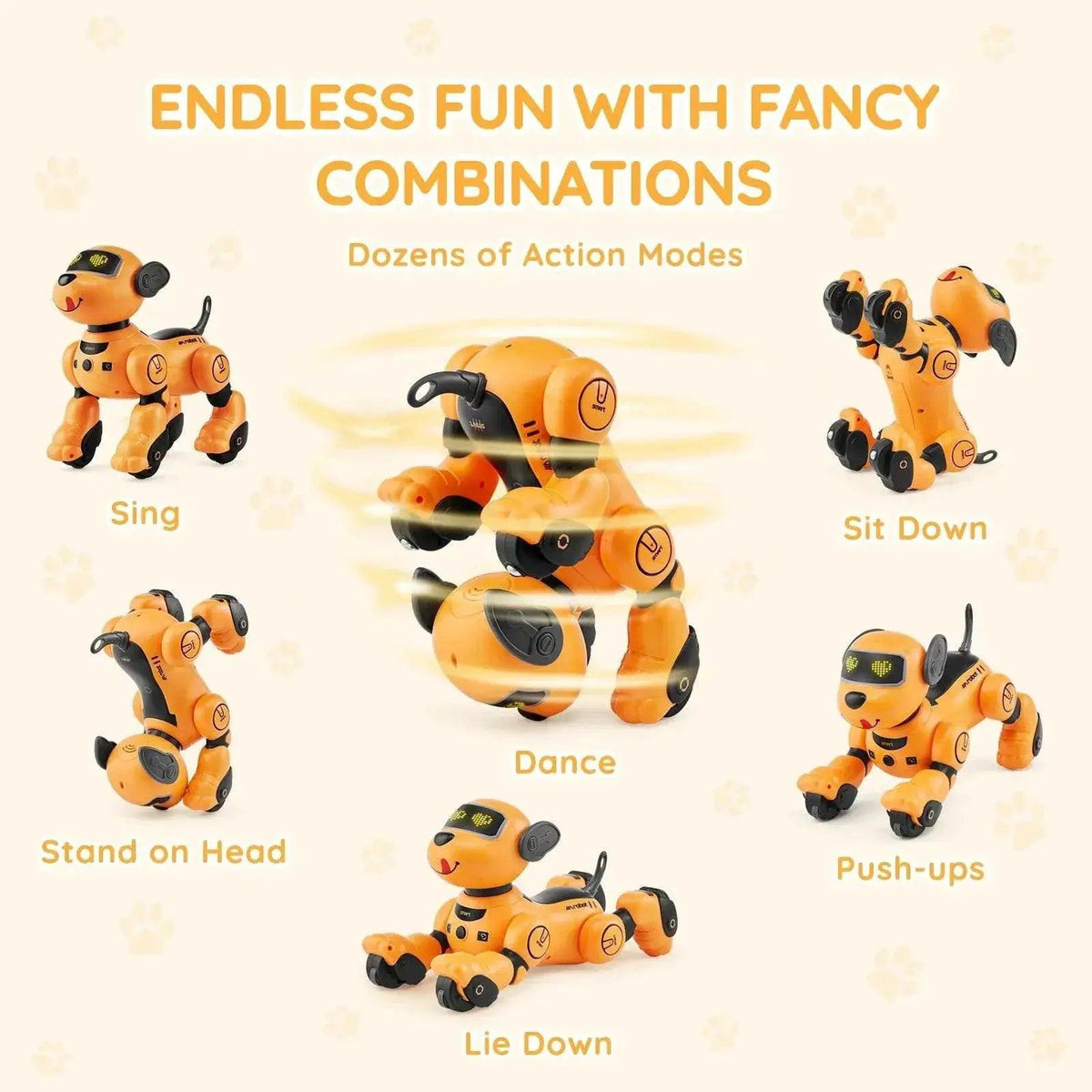  RC VEVOR Interactive Programmable Robotic Dog Toy for Kids - Singing, Dancing, and Remote Control Fun for Ages 3+ -  ToylandEU™