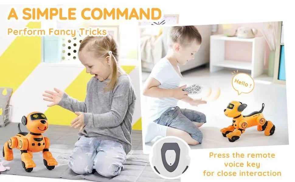  RC VEVOR Interactive Programmable Robotic Dog Toy for Kids - Singing, Dancing, and Remote Control Fun for Ages 3+ -  ToylandEU™