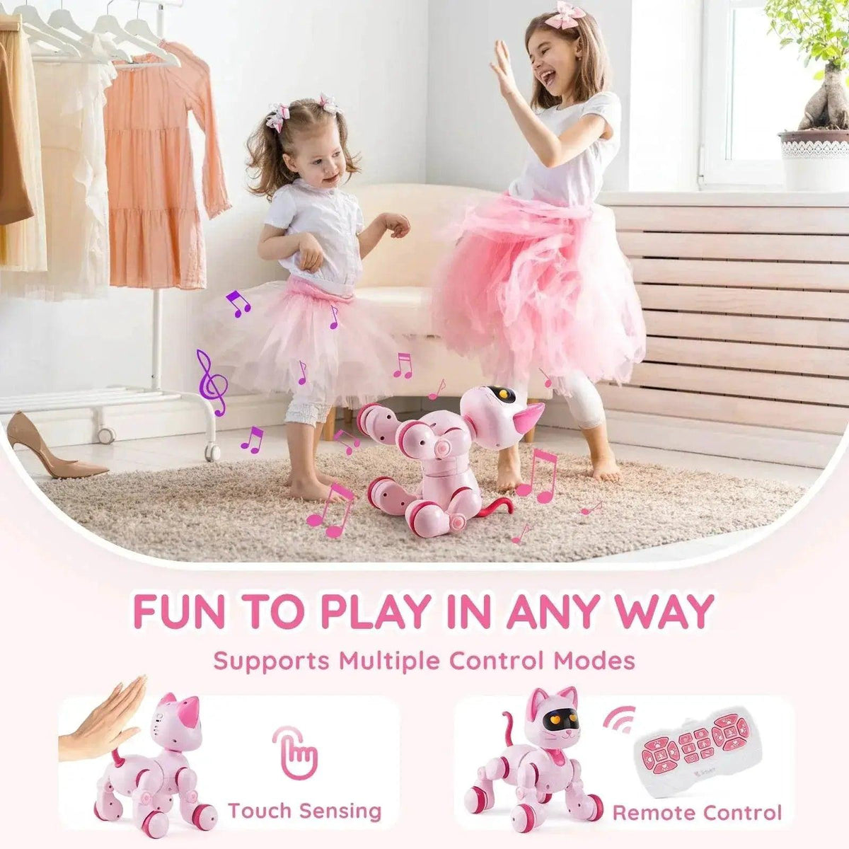  RC VEVOR Programmable Remote Control Cat Robot with Voice Commands and Touch-Sense Music - Fun Stunt Toy for Kids 3-6 Years -  ToylandEU™