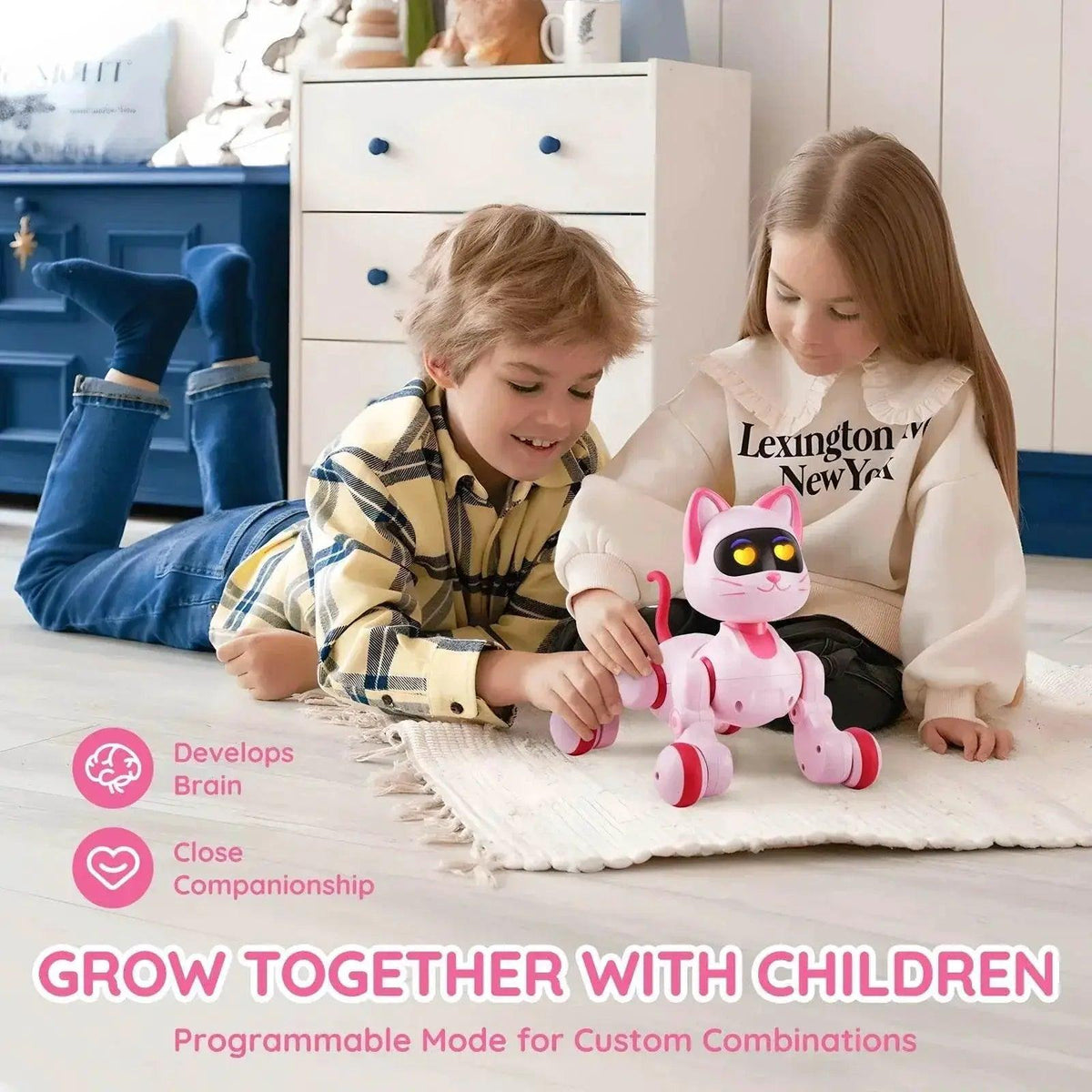 RC VEVOR Programmable Remote Control Cat Robot with Voice Commands and Touch-Sense Music - Fun Stunt Toy for Kids 3-6 Years -  ToylandEU™