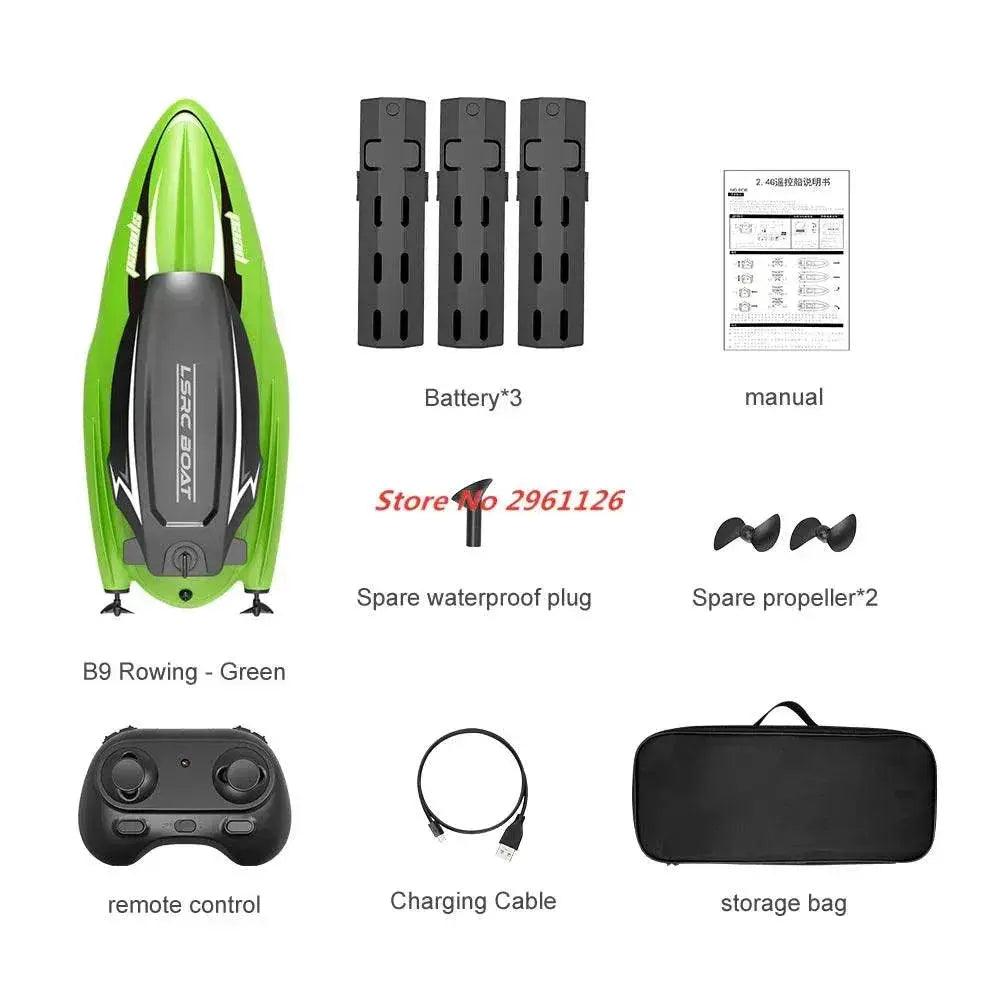  RC 25KM/H Waterproof Rechargeable Electric Remote Control Speedboat - 100M Range, 30 Min Flight Time, Ideal Summer Water Toy for Ages 14+ -  ToylandEU™