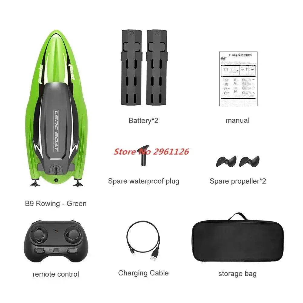  RC 25KM/H Waterproof Rechargeable Electric Remote Control Speedboat - 100M Range, 30 Min Flight Time, Ideal Summer Water Toy for Ages 14+ -  ToylandEU™