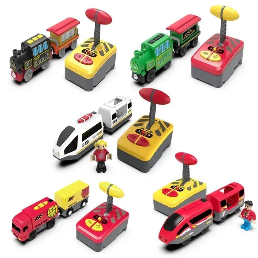 RC Train Track Set for Wood Railway Diecast Car Fun - ToylandEU