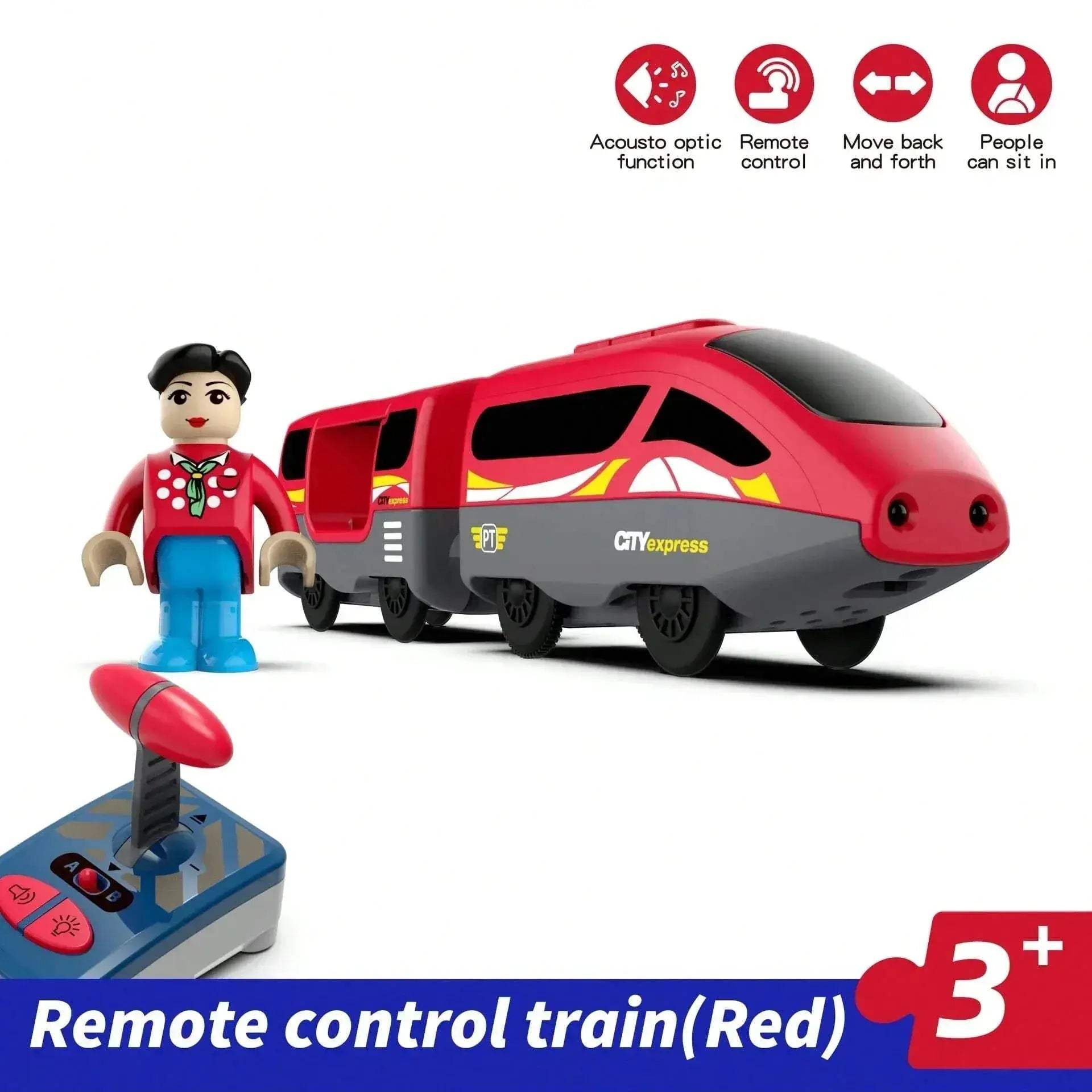 RC Train Track Set for Wood Railway Diecast Car Fun - ToylandEU