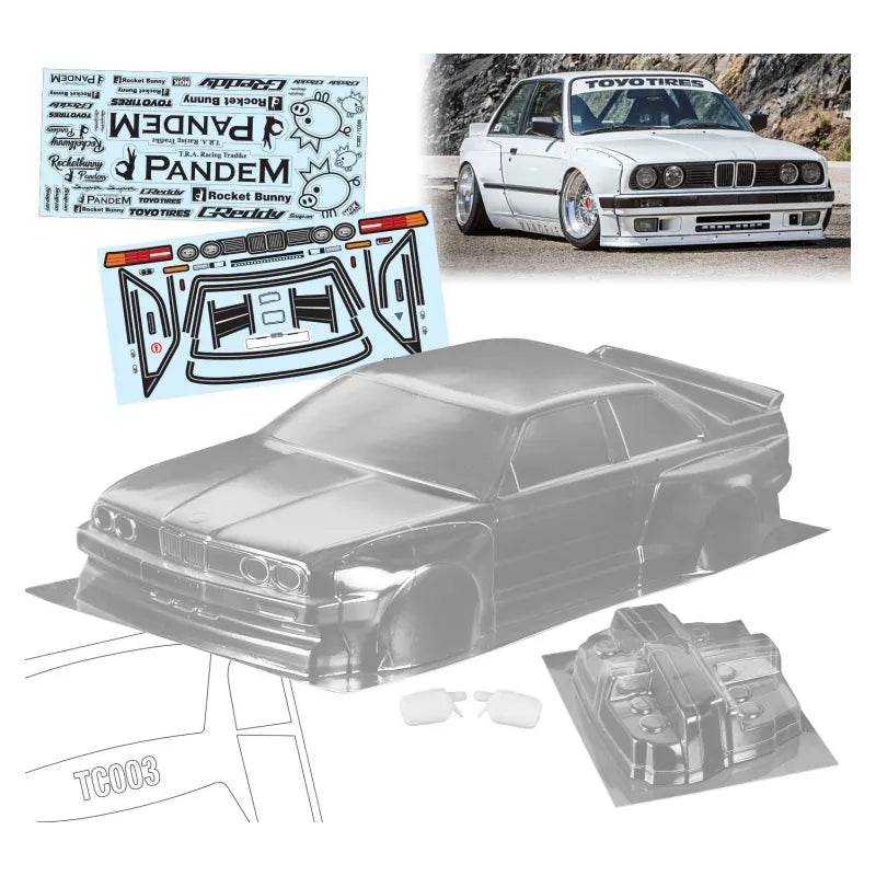 RC Transparent E30 M3 Wide-body RC Car with Accessories for Enthusiasts - ToylandEU