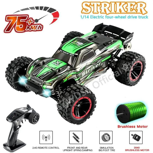  RC High-Speed 1:14 Brushless RC Monster Truck - 75KM/H 4WD Drift -  ToylandEU™