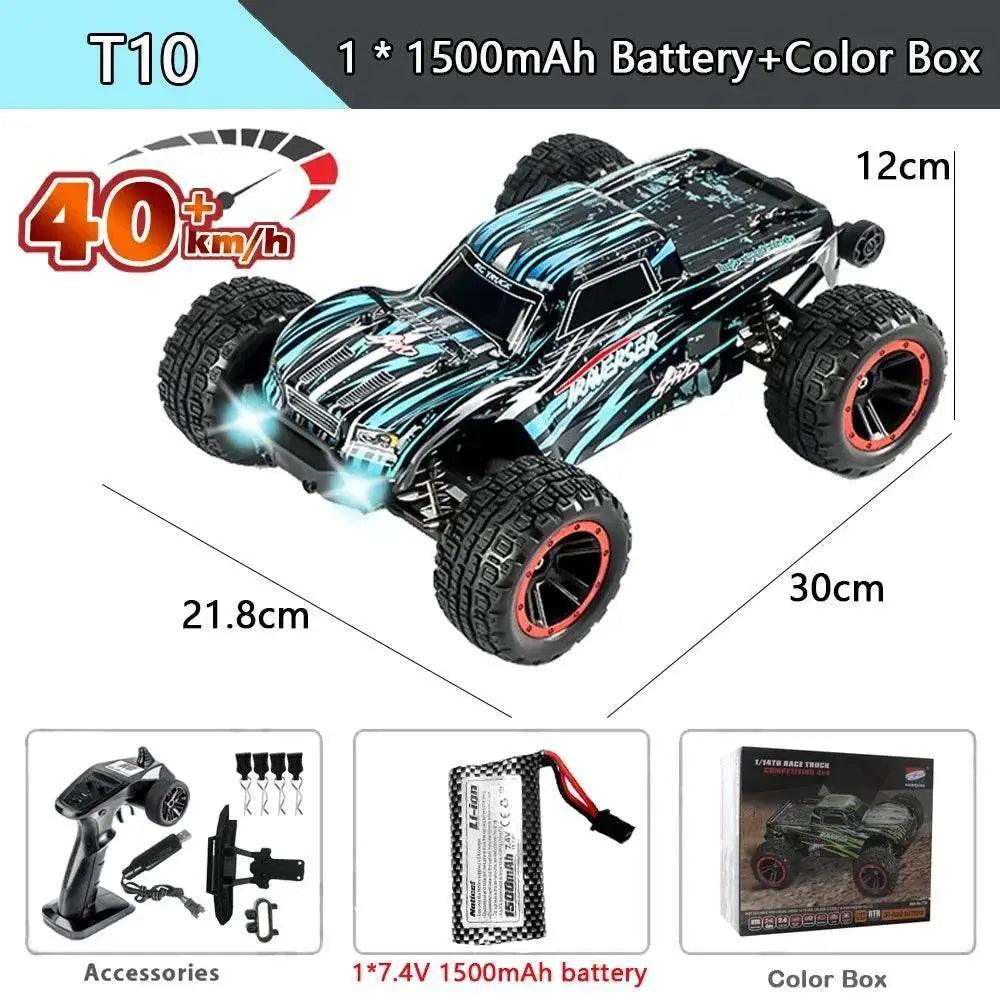  RC High-Speed 1:14 Brushless RC Monster Truck - 75KM/H 4WD Drift -  ToylandEU™