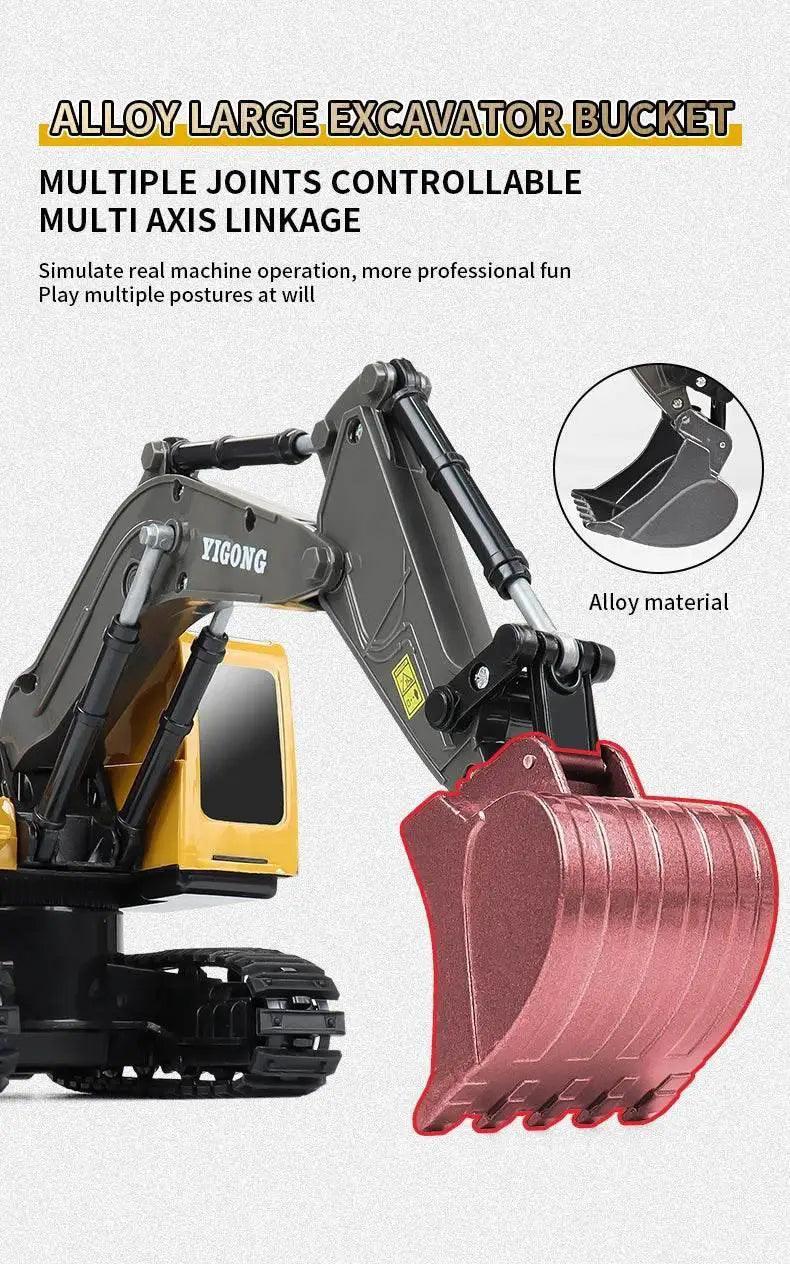  ZWN 2.4G Remote Control Excavator Dump Truck Toy for Kids -  ToylandEU™