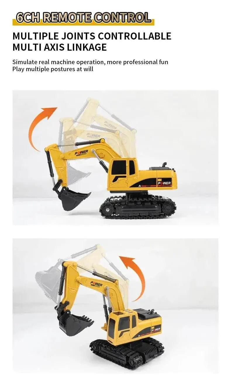  ZWN 2.4G Remote Control Excavator Dump Truck Toy for Kids -  ToylandEU™