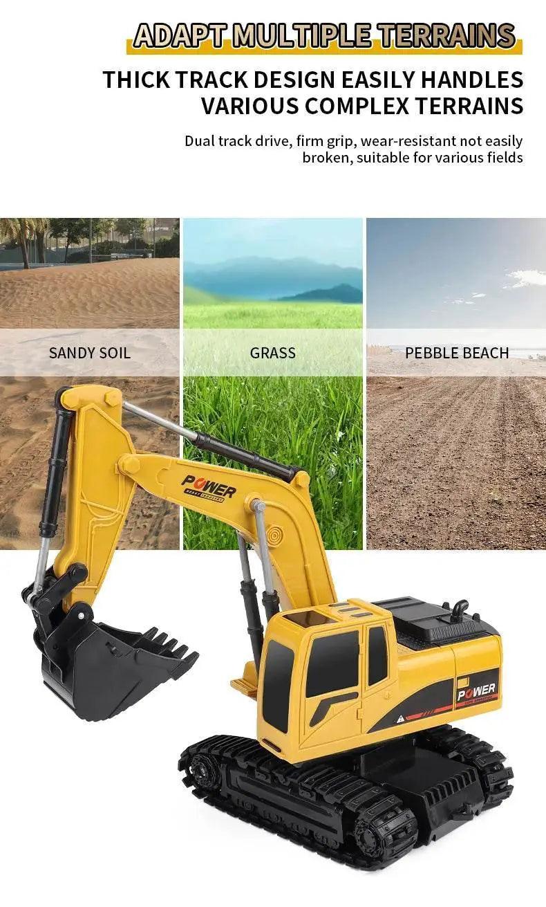  ZWN 2.4G Remote Control Excavator Dump Truck Toy for Kids -  ToylandEU™