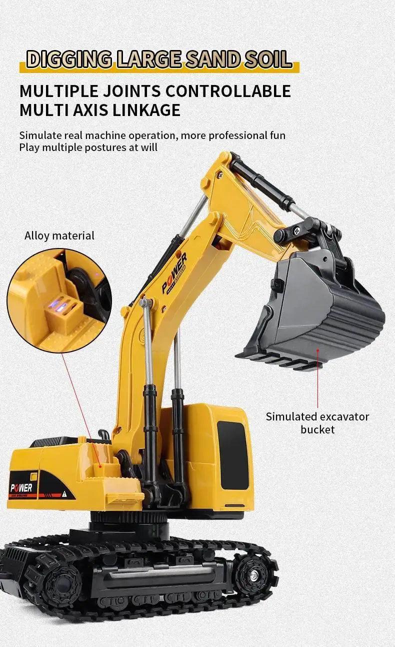  ZWN 2.4G Remote Control Excavator Dump Truck Toy for Kids -  ToylandEU™