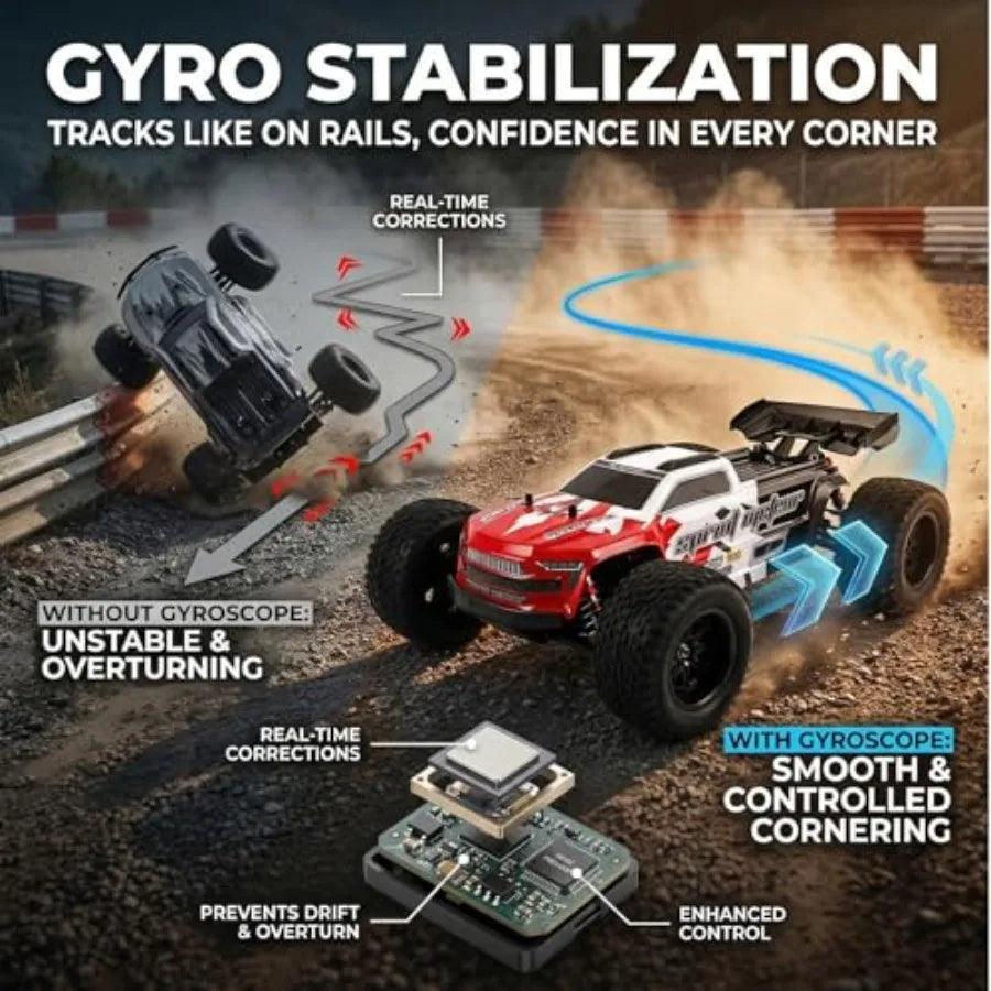  All Terrain RC Truck 4WD Gyro Stabilization 70 KMH 